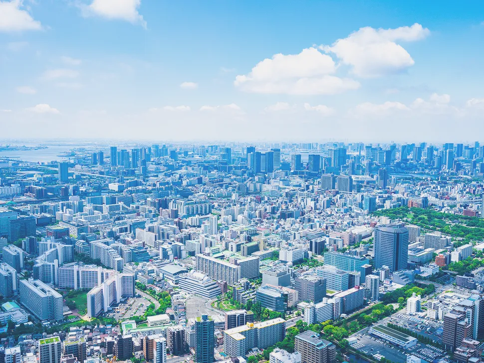 都市全体を俯瞰した街並みのイメージ